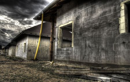 satellite townの写真素材