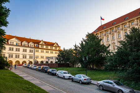 Prague, Czech republic - September 19, 2020. Building of Ministry of Foreign Affairs in Cernin Palaceのeditorial素材