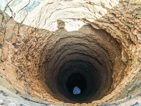 Erfoud, Morocco - April 15, 2015. Water well in desertのeditorial素材