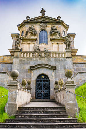 Kuks, Czech republic - May 15, 2021. Holy Trinity Church in Springのeditorial素材