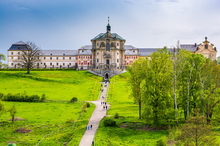 Kuks, Czech republic - May 15, 2021. Holy Trinity Church in Springのeditorial素材