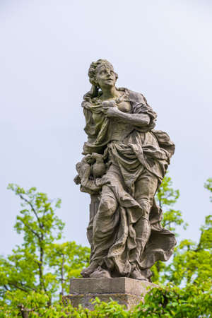 Kuks, Czech republic - May 15, 2021. Figure symbolizing Sincerity - Honestyのeditorial素材