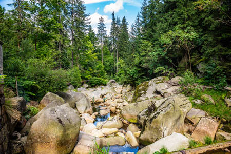 Krucze skaly-rocks in Giant Mountains in Summerの写真素材
