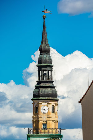 Bolkow, Poland - August 08, 2021. Municipal Office in main square