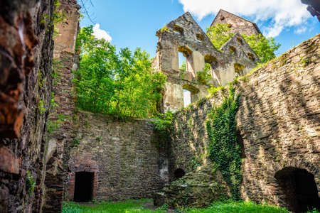 Swiny, Poland - August 08, 2021. Ruin of Swiny Castle in Poland in Summerのeditorial素材