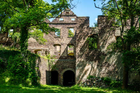 Swiny, Poland - August 08, 2021. Ruin of Swiny Castle in Poland in Summerのeditorial素材