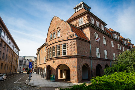 Poznan, Poland - August 09, 2021. School and Kindergarten Complex No. 4