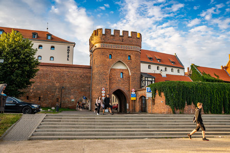 Torun, Poland - August 11, 2021. Most Bridge - Most Gateのeditorial素材