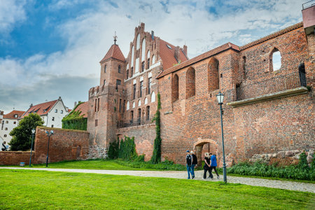 Torun, Poland - August 11, 2021. Teutonic Castle ruinsのeditorial素材