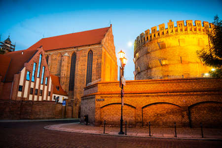 Torun, Poland - August 11, 2021. Area of jail in the old part of the city - Okraglak - Areszt Sledczyのeditorial素材