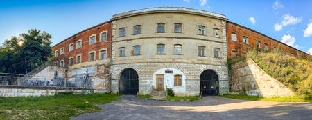 Nowy Dwor Mazowiecki, Poland - August 12, 2021. Historical fortress by rivers Narew and Vistula in...