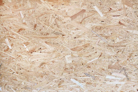 Wood texture. Osb wood board for background decoration. OSB panel textureの写真素材