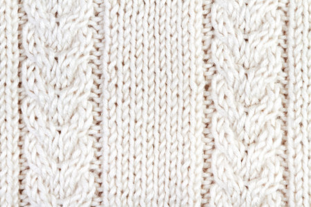 White Knitted fabric background or texture