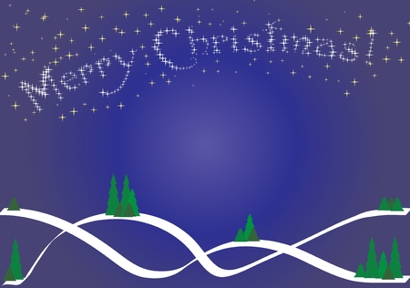Starry Merry Christmasのイラスト素材