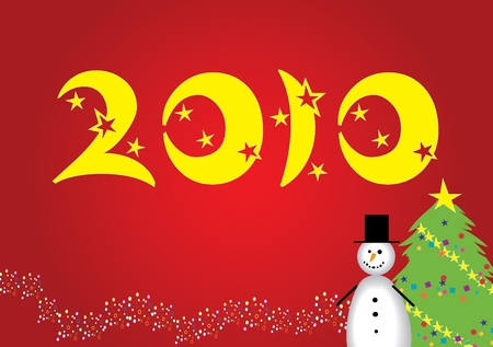 Fanny New Year, Send your greetings card whit smile, vector illustrationのイラスト素材