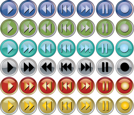 colored buttons for the music bar, additional eps 8.0のイラスト素材