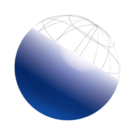 3d globe framework on a white background, vector, see more at my portfolioのイラスト素材
