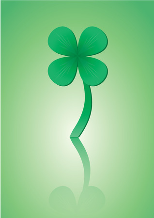 Green clover emblem, vectorのイラスト素材