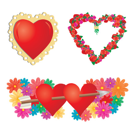 Set of valentines hearts, part 2のイラスト素材