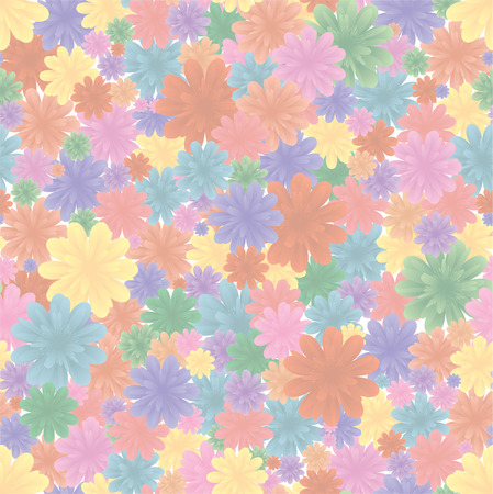 Floral seamless background, part 1.  illustrationのイラスト素材