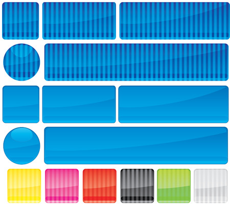 Set of unusual multicolored buttonsのイラスト素材