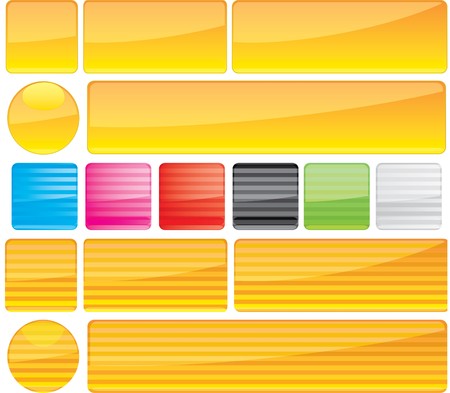 Set of unusual multicolored buttons.のイラスト素材