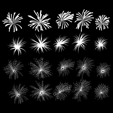 Set of fireworks.のイラスト素材