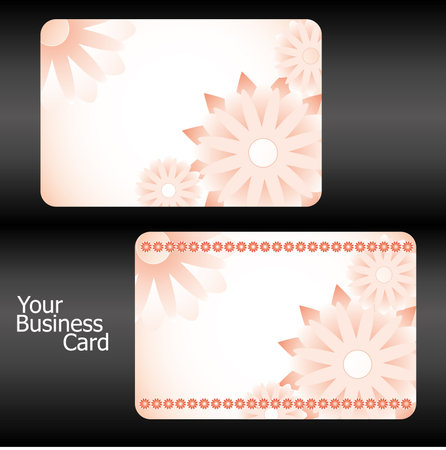 Business cards with flowers, part 15, vector illustration のイラスト素材