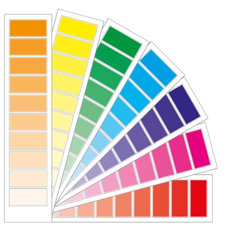 Color guide chart, cmyk rainbow background, part 3, illustrationのイラスト素材