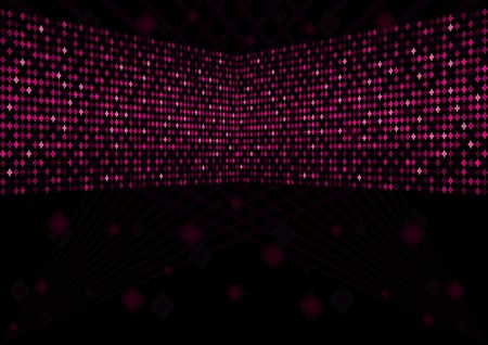 Black background with pink retro elements of disco ballのイラスト素材