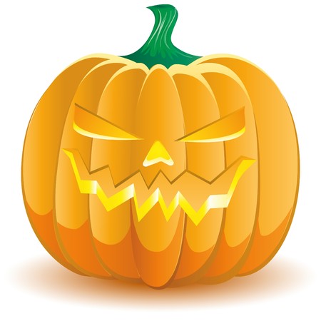 Halloween pumpkin isolated on whiteのイラスト素材