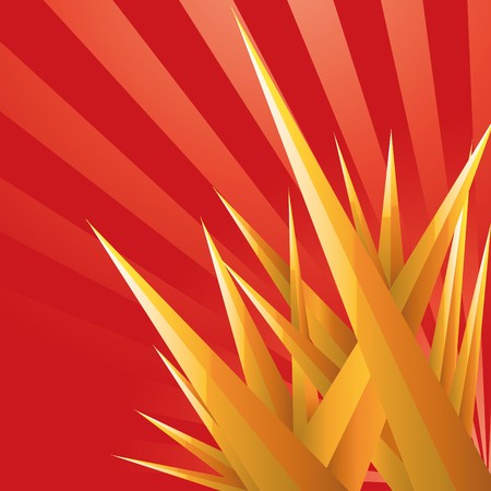 Abstract background with golden futuristic crystals のイラスト素材