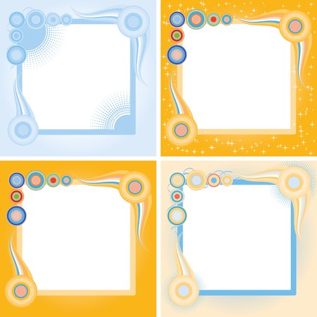 Set of abstract bright backgrounds, clip-art,   illustrationのイラスト素材