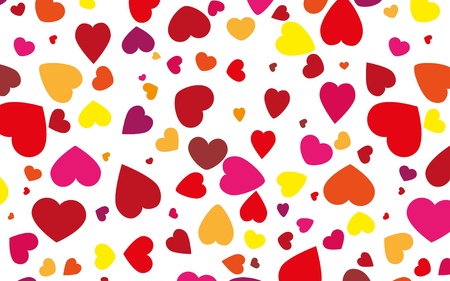 Valentine card with colored hearts,  illustrationのイラスト素材
