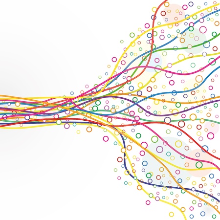 abstract background with flowing lines and roundsのイラスト素材