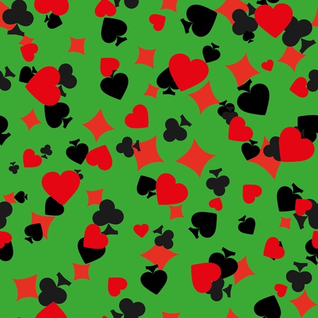 Seamless background with card suitのイラスト素材