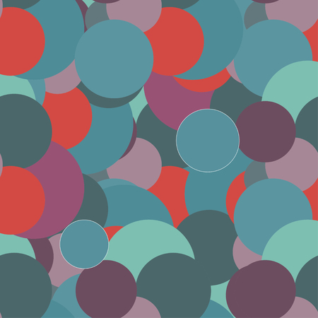 Dark abstract seamless background with colored roundsのイラスト素材