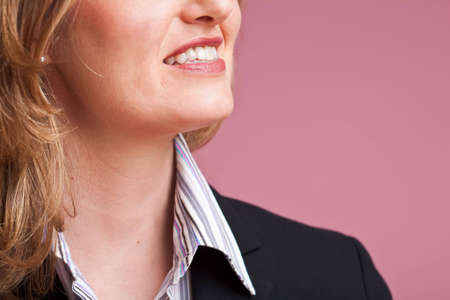 Close-up detail of a businesswomanの写真素材