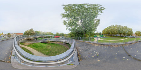 Panoramic view of a park.の写真素材