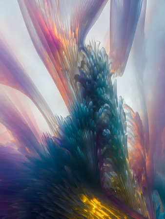 3d abstract computer generated fractal design.Fractals are infinitely complex patterns that are self-similar across different scalesの素材