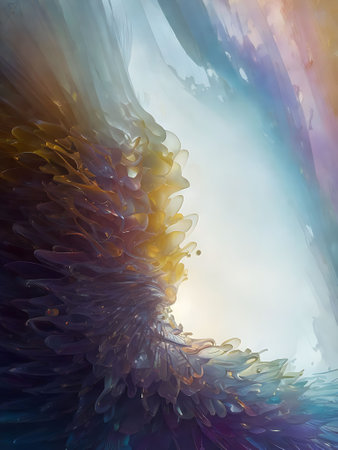 Abstract watercolor background. Fantasy fractal texture. Digital art. 3D rendering.の素材