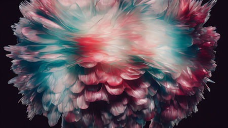 Abstract background of pink and blue chrysanthemum flowers.の素材