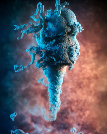 3d rendering of a cancer cell in a human body, cancer cellsの素材