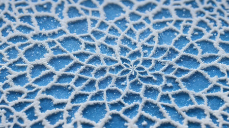 Snowflake pattern on a blue background. Snowflakes pattern.の写真素材