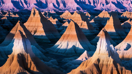 Fantastic landscape of the rock formations in Patagonia, Argentina