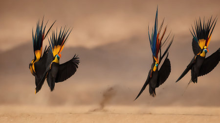 Wild birds of Africa. Kenya. Tanzania. An excellent illustration.の素材