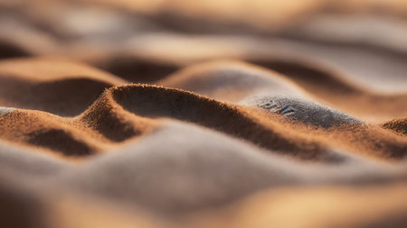Close up of a brown fabric texture background. Macro shot. Selective focus.の素材
