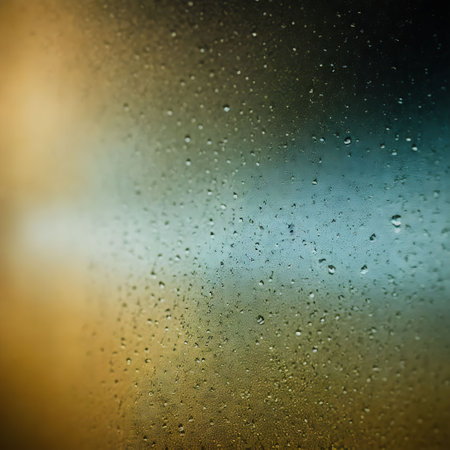 Water drops on the window glass, abstract background photo texture for designの素材