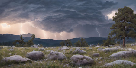 Stormy weather in the Rocky Mountains National Park, Colorado, USA.