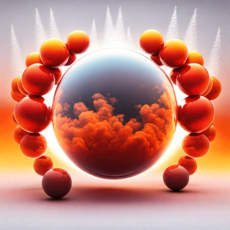 abstract background with planet earth and clouds, 3d render illustrationの素材